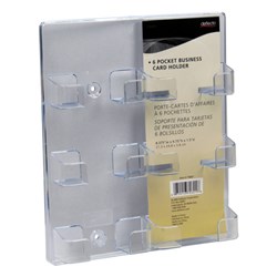 Deflect-O Business Card Holder Wall Mount 6 pocket